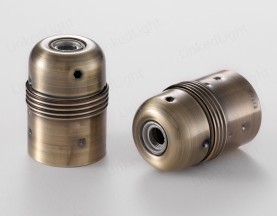 Vintage Metal E27 Socket Bronze