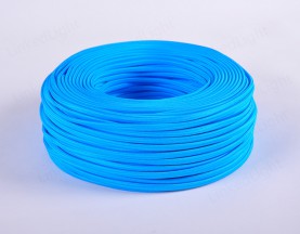 Fabric Textile 2 Core Flat Cable Dark Blue