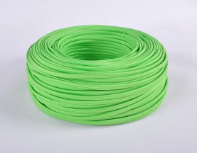 Fabric Textile 2 Core Flat Cable Apple Green