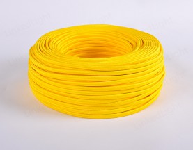 Fabric Textile 2 Core Flat Cable Yellow