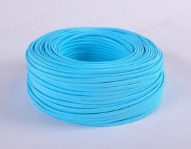 Fabric Textile 2 Core Flat Cable Sky Blue