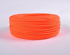 Fabric Textile 2/3 Core Round Cable Orange