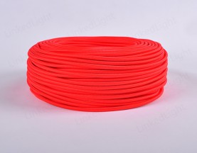 Fabric Textile 2/3 Core Round Cable Red