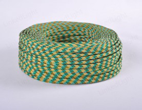 Fabric Textile 2 Core Flat Cable Black&Yellow&Gray&Green