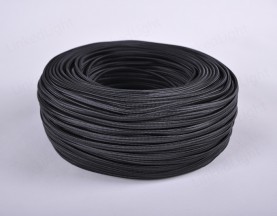 Fabric Textile 2 Core Flat Cable Black