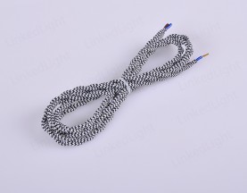 Twisted Braided Wire Zigzag Black White