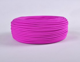 Fabric Textile 2/3 Core Round Cable Purplish Red