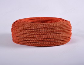 Fabric Textile 2/3 Core Round Cable Zigzag Black & Orange