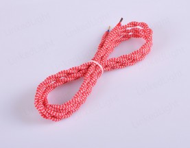 Twisted Braided Wire Zigzag Red White
