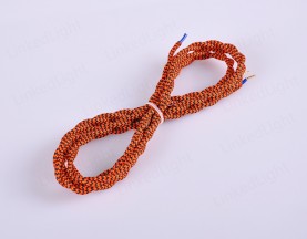 Twisted Braided Wire Zigzag Orange & Black
