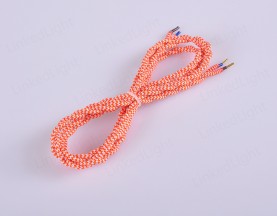 Twisted Braided Wire Zigzag Orange & White