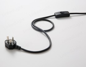 Chinese 3-Pole Flat Plug with Cable and Switch