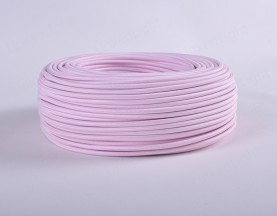 Fabric Textile 2/3 Core Round Cable Light Pink