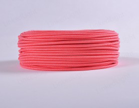 Fabric Textile 2/3 Core Round Cable Zigzag Red & White