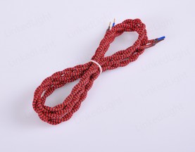 Twisted Braided Wire Zigzag Wine & Black