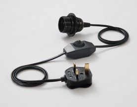 British Plug Dimmer Cable Set with Lampholder