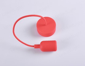 E27 Silicone Lamp Pendant  Red