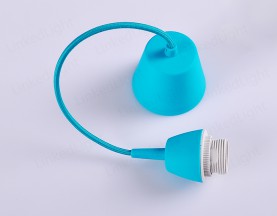 E27 Plastic Lamp Pendant   Teal