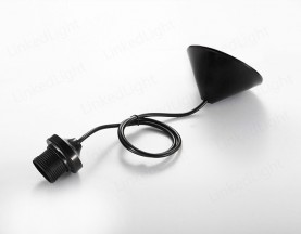 E27 Plastic Pendant Lamp Assembly  Black