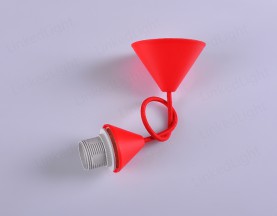 Plastic E27 Light Pendant  Red