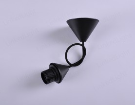 Plastic E27 Light Pendant  Black