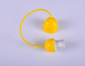 Plastic E27 DIY Pendant Lamp Yellow