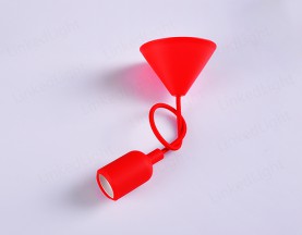 E27 Silicone Pendant Lamp Red