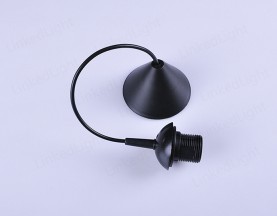 E27 Plastic Pendant Lamp Assembly  Black