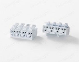 4 Pole Screwless Push Wire Cable Connector